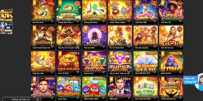 Mỗi thể loại Nổ hũ Bet88 có nhiều tựa game hấp dẫn