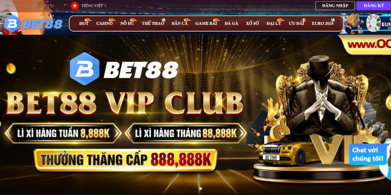 Nhà cái Bet88 là sân chơi lừng danh trên thị trường